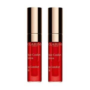 BNIB - Set of 2 Clarins Nourishing Hydrating Mini Lip Comfort Oil in Cherry Red